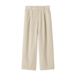 Pantalons, Jupes Et Shorts^Muji Pantalon large à plis en velours côtelé mélangé kapok pour femme