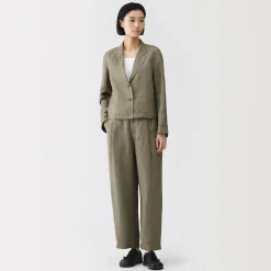 Pantalons, Jupes Et Shorts^Muji Pantalon large plissé en lin et lyocell pour femme