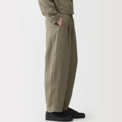 Pantalons, Jupes Et Shorts^Muji Pantalon large plissé en lin et lyocell pour femme