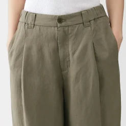 Pantalons, Jupes Et Shorts^Muji Pantalon large plissé en lin et lyocell pour femme