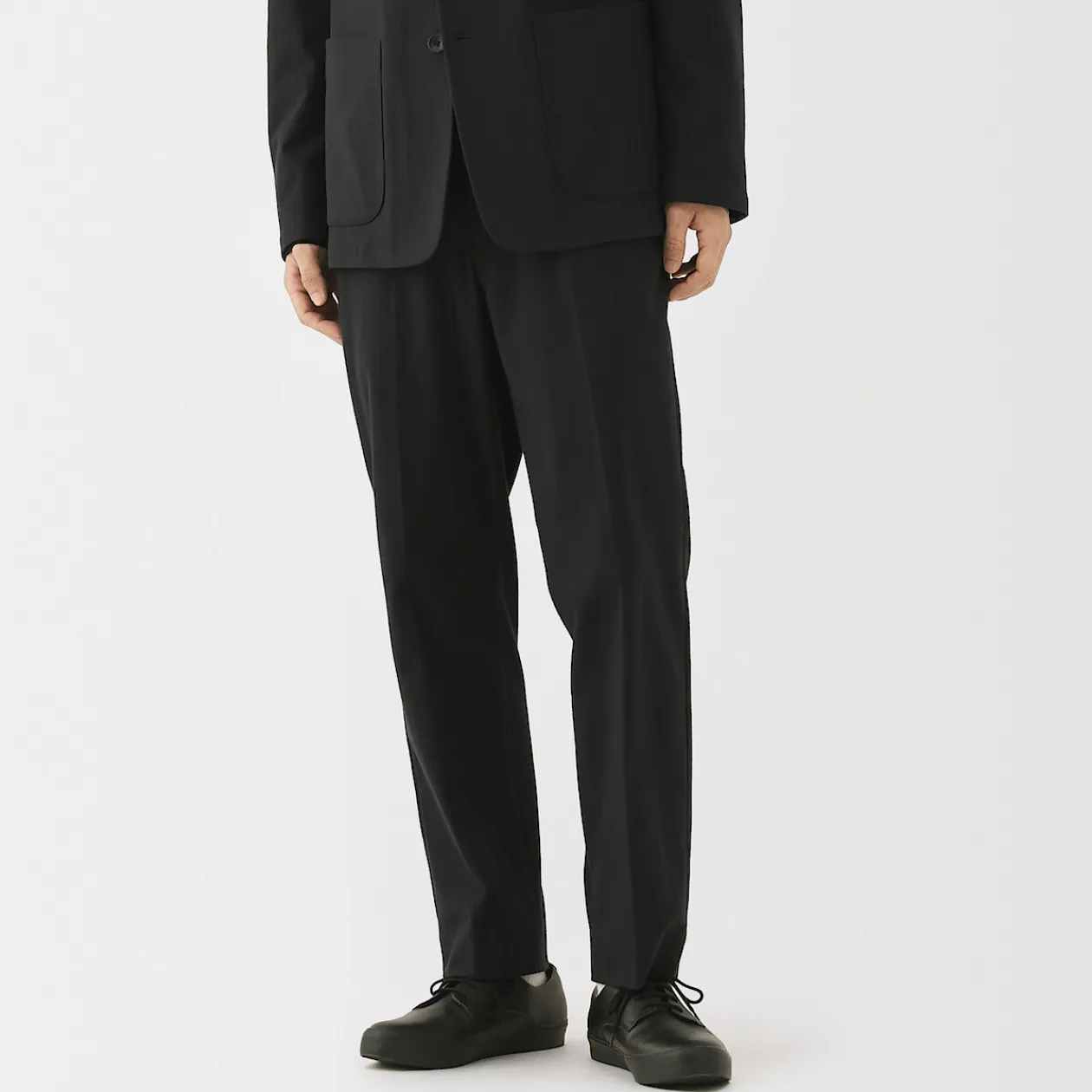 Pantalons Et Shorts^Muji Pantalon plissé ajusté en stretch brossé pour homme