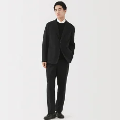 Pantalons Et Shorts^Muji Pantalon plissé ajusté en stretch brossé pour homme