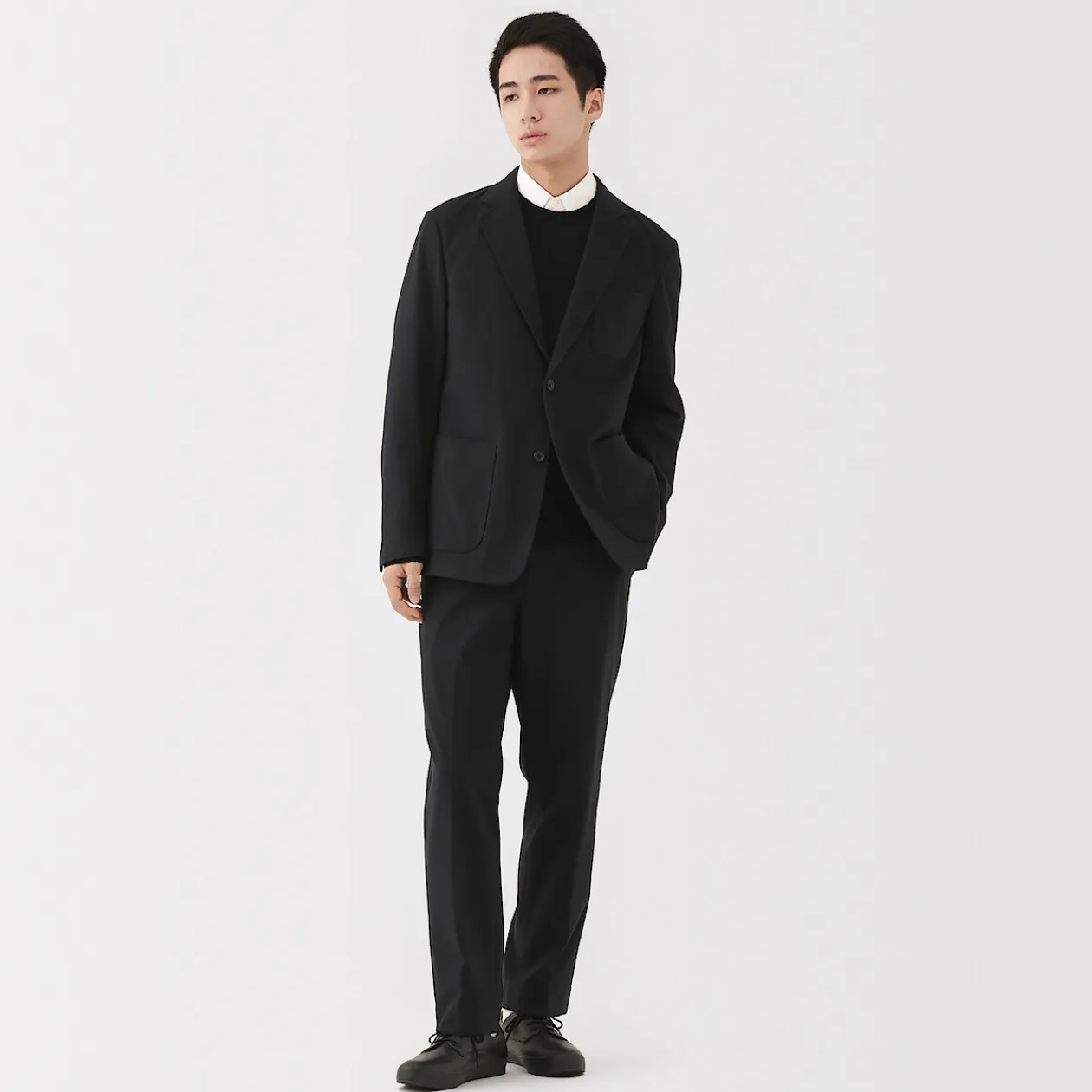 Pantalons Et Shorts^Muji Pantalon plissé ajusté en stretch brossé pour homme