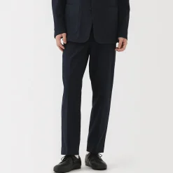 Pantalons Et Shorts^Muji Pantalon plissé ajusté en stretch brossé pour homme