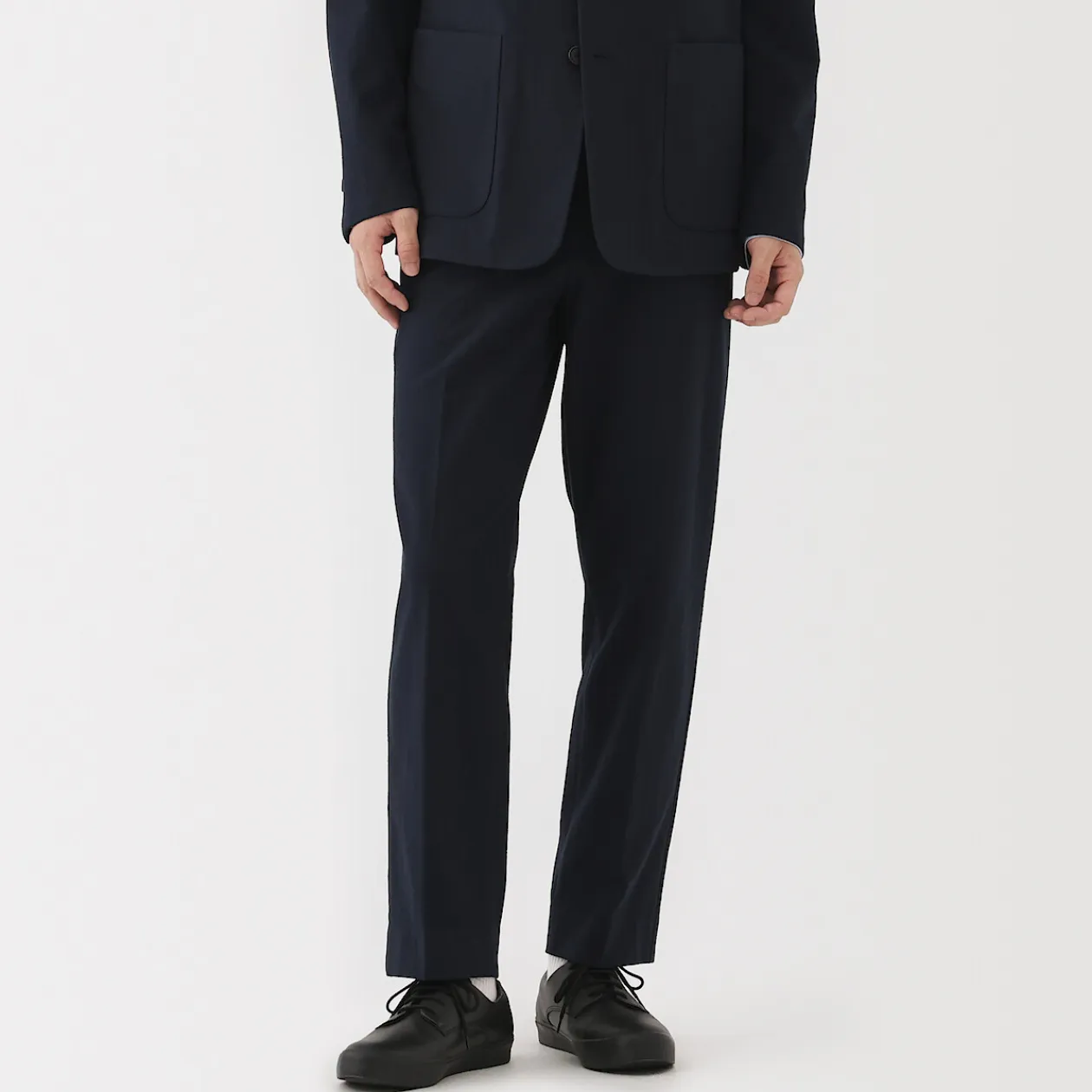 Pantalons Et Shorts^Muji Pantalon plissé ajusté en stretch brossé pour homme