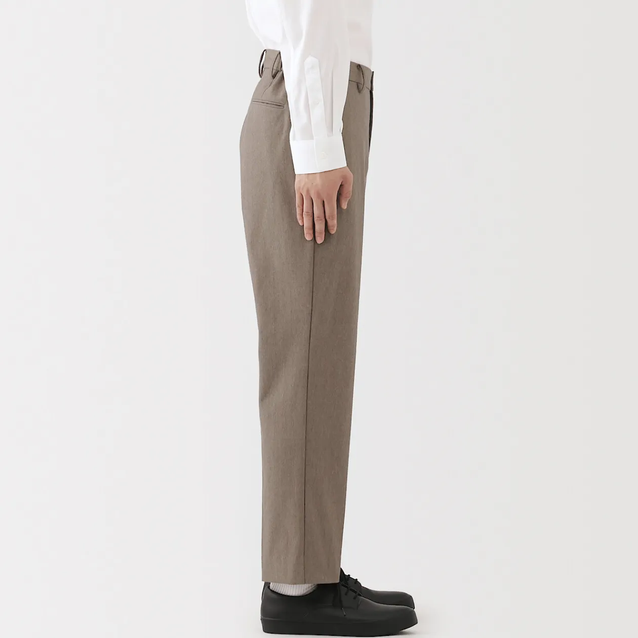 Pantalons Et Shorts^Muji Pantalon plissé ajusté en stretch brossé pour homme