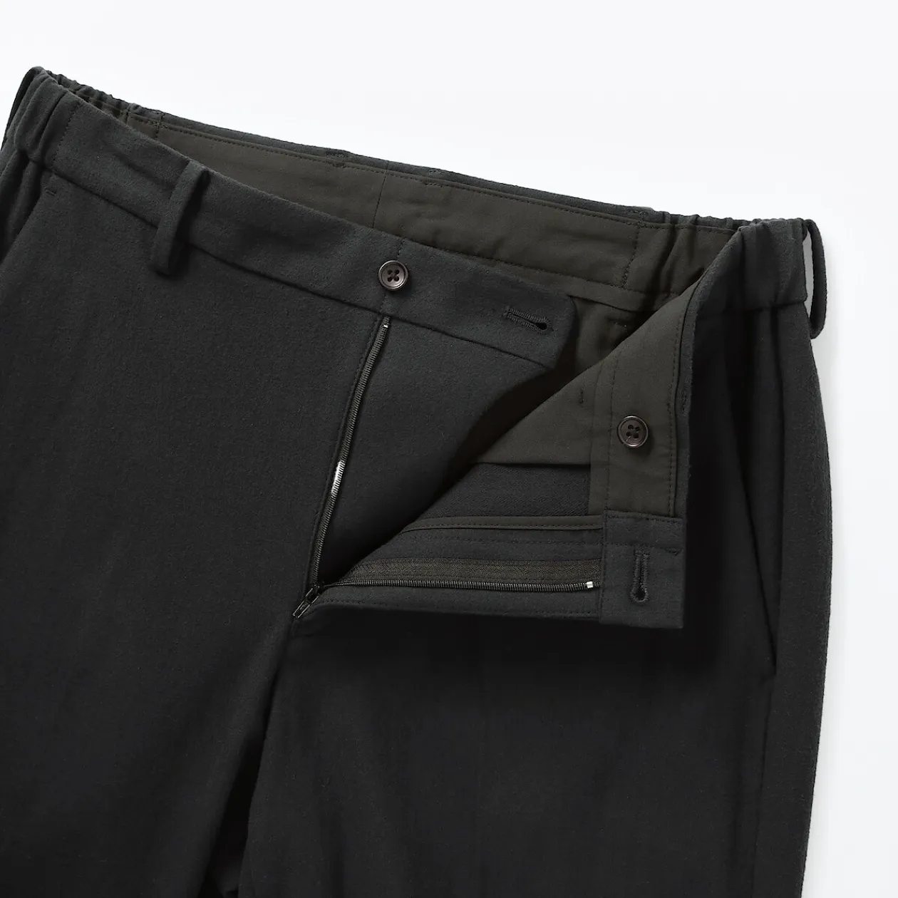 Pantalons Et Shorts^Muji Pantalon plissé ajusté en stretch brossé pour homme