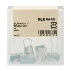 Fournitures De Bureau^Muji Pinces double‐clip (Lot de 6)