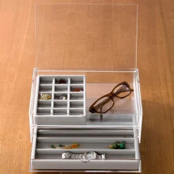 Rangements En Acrylique^Muji Plateau à bijoux 5 compartiments L24X P16X H2.5cm