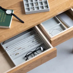 Rangements En Acrylique^Muji Plateau en velours 2 compartiments L16X P12X H2.5cm