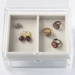 Rangements En Acrylique^Muji Plateau en velours 2 compartiments L16X P12X H2.5cm