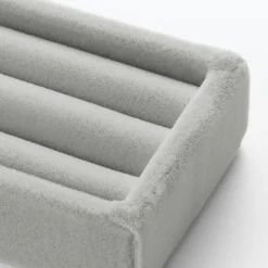 Rangements En Acrylique^Muji Plateau en velours pour boucles d'oreilles L5X P12X H2cm