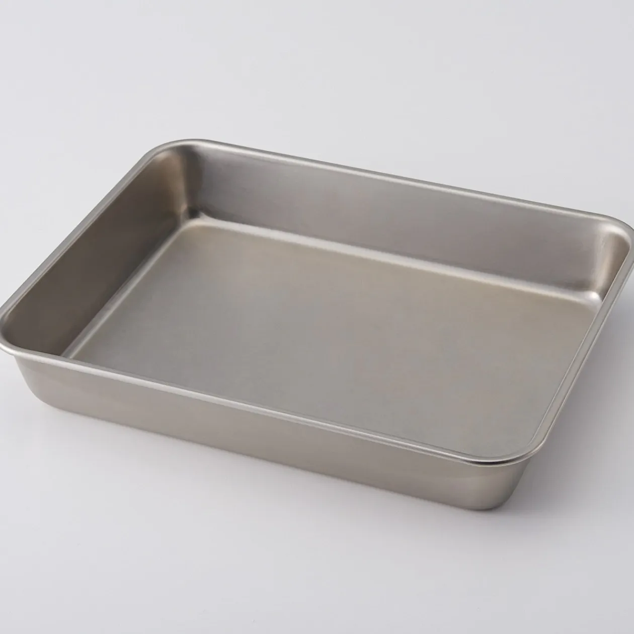 Ustensiles^Muji Plateau rectangulaire en acier inoxydable L
