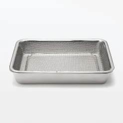 Ustensiles^Muji Plateau rectangulaire en acier inoxydable L