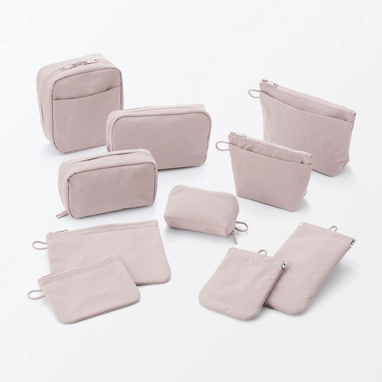 Vanitys Et Trousses De Maquillage|Trousses De Toilette^Muji Pochette à poser en nylon texturé ‐ Petite
