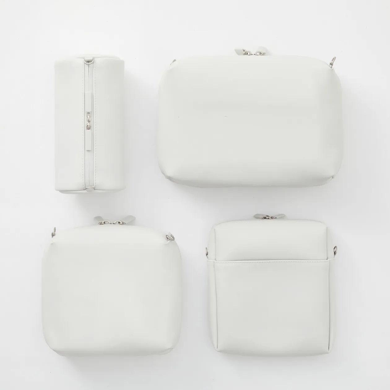 Sacs|Sacs^Muji Pochette en PU Combinations Case ‐ Cylindrique, Gris