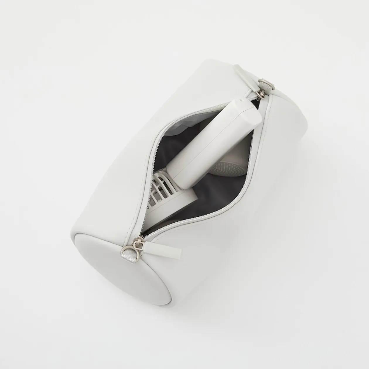 Sacs|Sacs^Muji Pochette en PU Combinations Case ‐ Cylindrique, Gris