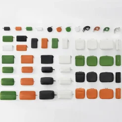 Sacs|Sacs^Muji Pochette en PU Combinations Case ‐ Cylindrique, Gris