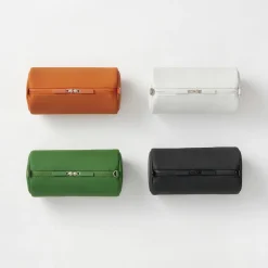 Sacs|Sacs^Muji Pochette en PU Combinations Case ‐ Cylindrique, Gris