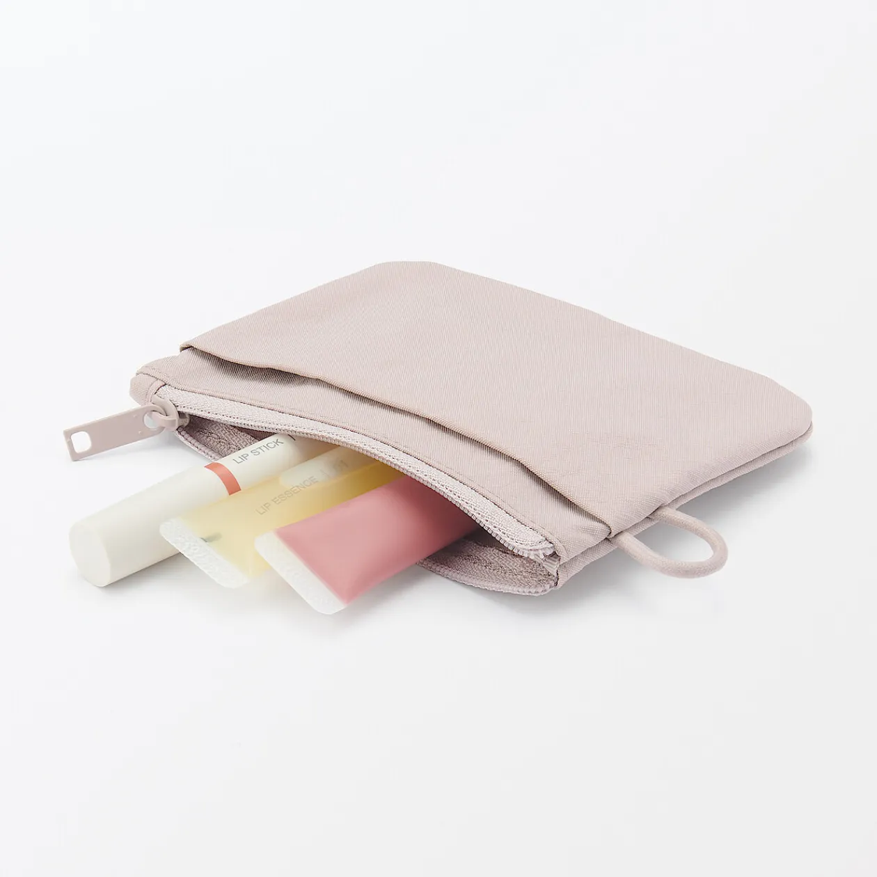 Vanitys Et Trousses De Maquillage|Pochettes De Voyage^Muji Pochette zippée en nylon texturé ‐ Petite