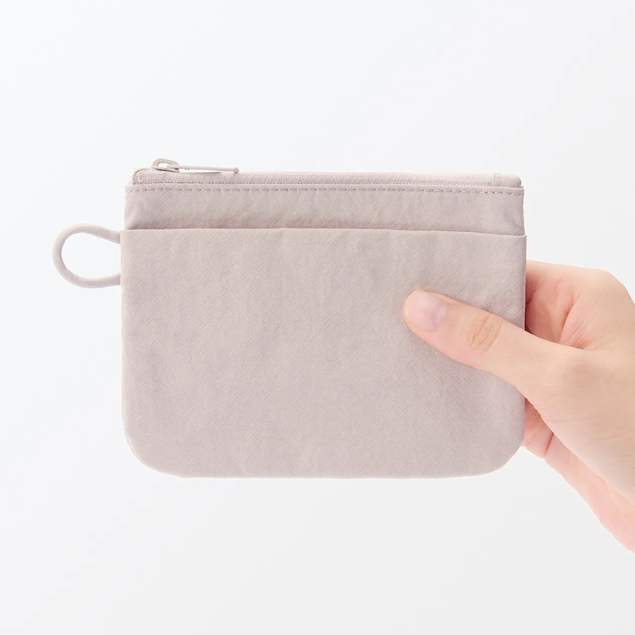 Vanitys Et Trousses De Maquillage|Pochettes De Voyage^Muji Pochette zippée en nylon texturé ‐ Petite
