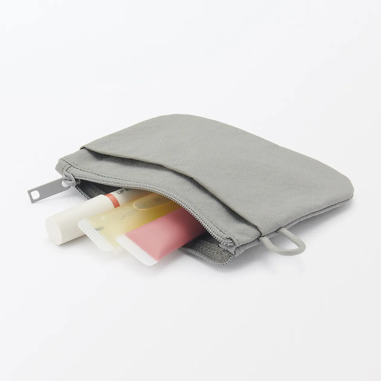 Vanitys Et Trousses De Maquillage|Pochettes De Voyage^Muji Pochette zippée en nylon texturé ‐ Petite