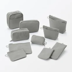 Vanitys Et Trousses De Maquillage|Pochettes De Voyage^Muji Pochette zippée en nylon texturé ‐ Petite