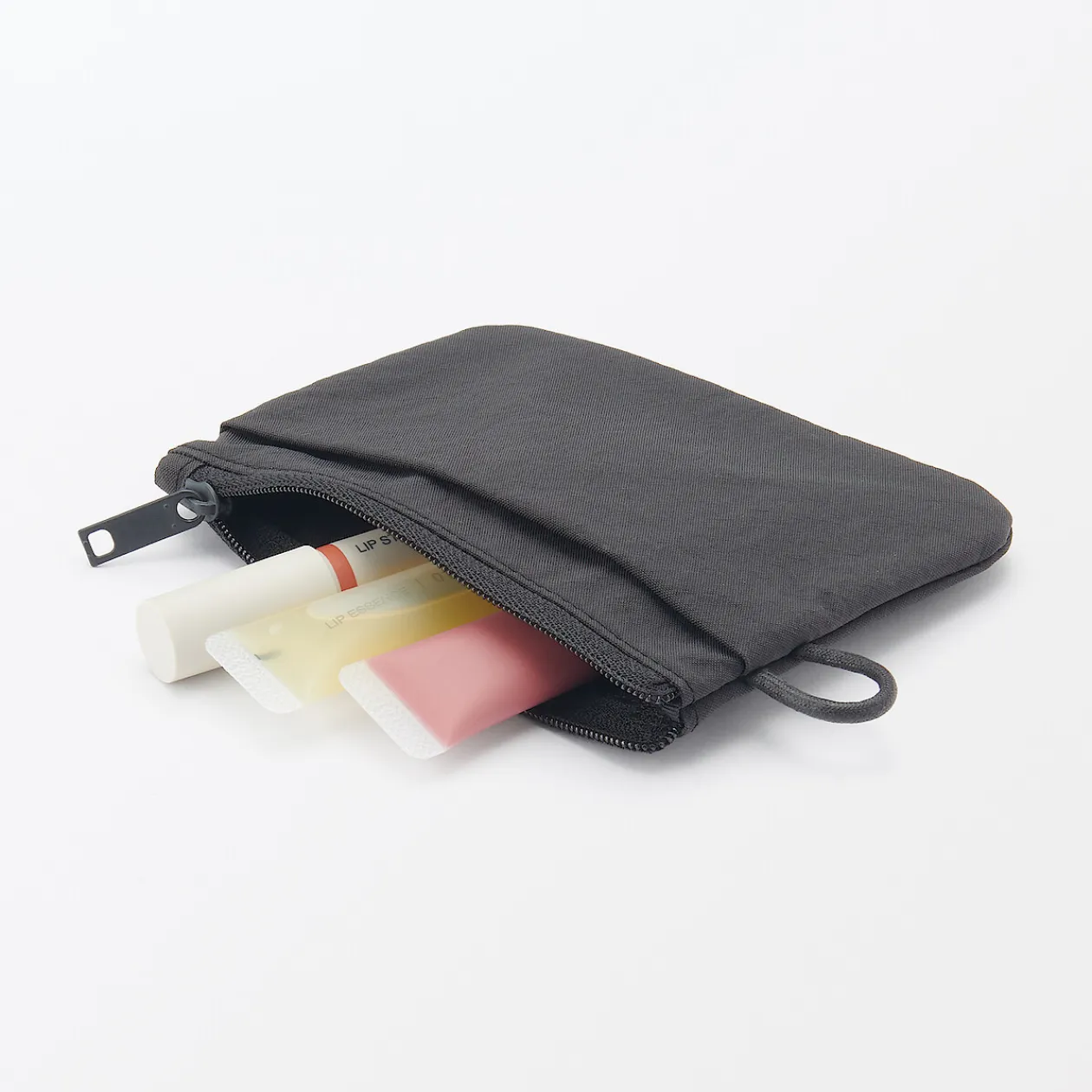 Vanitys Et Trousses De Maquillage|Pochettes De Voyage^Muji Pochette zippée en nylon texturé ‐ Petite