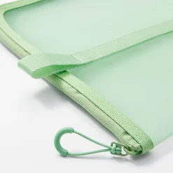 Porte-Cartes Et Albums^Muji Porte-documents en nylon maillé avec fermeture éclair - A4, Vert One Colour