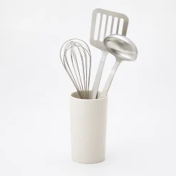 Ustensiles^Muji Porte‐ustensiles en porcelaine beige