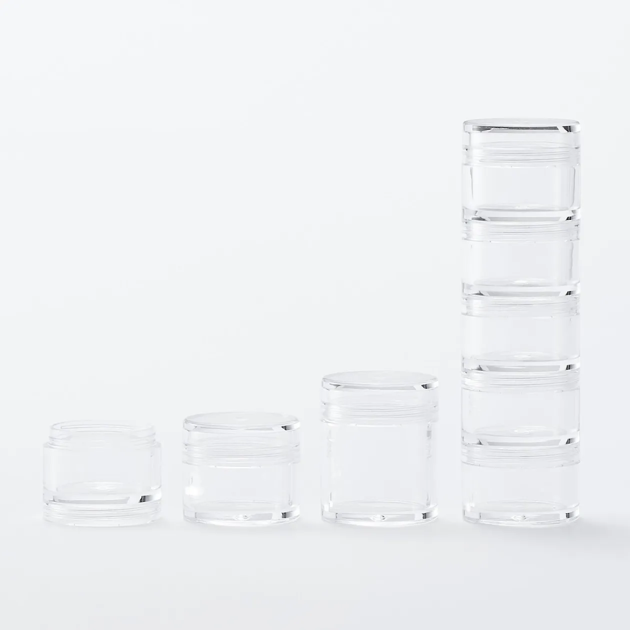 Flacons De Voyage Et Piluliers^Muji Pots en acrylique ‐ empilables