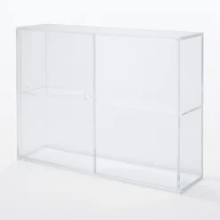 Rangements En Acrylique^Muji Présentoir en acrylique avec portes coulissantes L33.6X P8.4X H24.4cm
