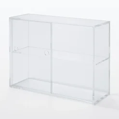 Rangements En Acrylique^Muji Présentoir en acrylique avec portes coulissantes L25.2X P8.4X H18.4cm