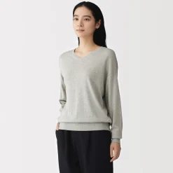 Pulls Et Cardigans^Muji Pull à col en V en mélange de fibres de soja pour femme