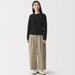 Pulls Et Cardigans|Pyjamas Et Vêtements D'Intérieur^Muji Pull à col ras du cou en tricot de coton mélangé pour femme