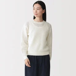 Pulls Et Cardigans|Pyjamas Et Vêtements D'Intérieur^Muji Pull à col ras du cou en tricot de coton mélangé pour femme