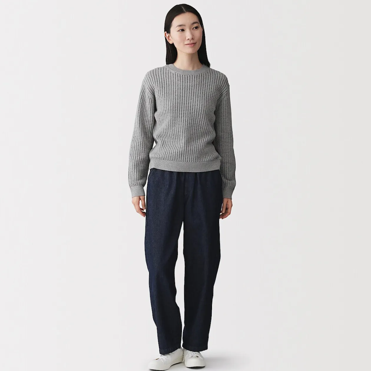 Pulls Et Cardigans|Pyjamas Et Vêtements D'Intérieur^Muji Pull à col ras du cou en tricot de coton mélangé pour femme