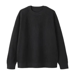 Pulls Et Cardigans|Hoodies Et Sweatshirts^Muji Pull à col ras du cou en tricot gaufré de coton mélangé pour homme