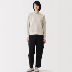 Hoodies Et Sweatshirts|Hauts Et T‐Shirts^Muji Pull à col rond en coton biologique tricoté gaufré pour femme