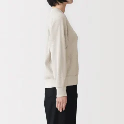 Hoodies Et Sweatshirts|Hauts Et T‐Shirts^Muji Pull à col rond en coton biologique tricoté gaufré pour femme