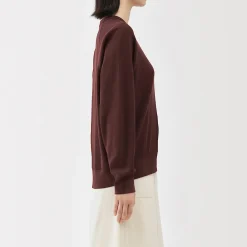 Hoodies Et Sweatshirts|Hauts Et T‐Shirts^Muji Pull à col rond en coton biologique tricoté gaufré pour femme