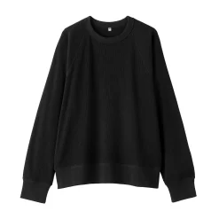 Hoodies Et Sweatshirts|Hauts Et T‐Shirts^Muji Pull à col rond en coton biologique tricoté gaufré pour femme
