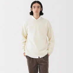Pulls Et Cardigans^Muji Pull à col rond en laine des Andes à grosses mailles pour homme