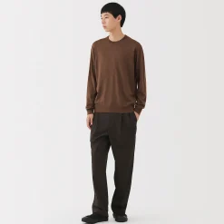 Pulls Et Cardigans^Muji Pull à col rond en laine tricot fin pour homme