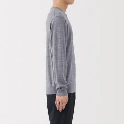 Pulls Et Cardigans^Muji Pull à col rond en laine tricot fin pour homme