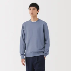 Pulls Et Cardigans^Muji Pull à col rond en laine tricot fin pour homme