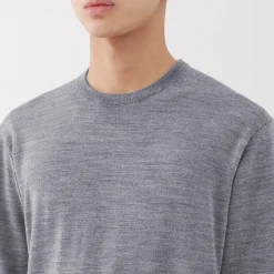 Pulls Et Cardigans^Muji Pull à col rond en laine tricot fin pour homme