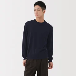 Pulls Et Cardigans^Muji Pull à col rond en laine tricot fin pour homme