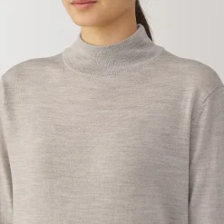 Pulls Et Cardigans^Muji Pull col montant en laine à fine maille femme