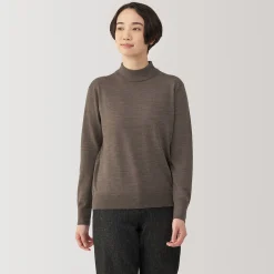 Pulls Et Cardigans^Muji Pull col montant en laine à fine maille femme